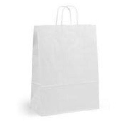 White Kraft TT Paper Carrier Bags